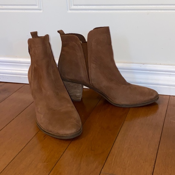LUCKY BRAND Brown Leather Booties - Picture 1 of 6